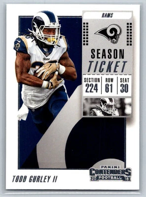 2018 Panini Contenders #46 Todd Gurley II Los Angeles Rams - Image 1 of 2