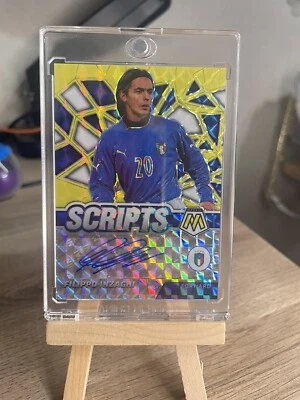 2021-22 Mosaic World Cup Filippo Inzaghi Italy Scripts Gold Fluorescent 1/10!! - Image 1 of 2