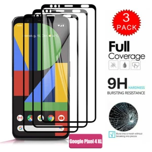 3/2pcs For Google Pixel 5 4a 4 3A XL FULL COVER Tempered Glass Screen Protector - Picture 1 of 14