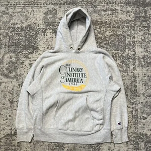 Felpa con cappuccio vintage anni '80 Champion Reverse Weave Felpa con cappuccio Culinary Institute of America - Foto 1 di 6