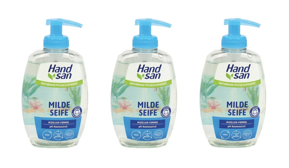 Handsan Milde Seife Handseife , 3x300ml EAN4045612009603