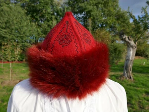 Filz Mütze Hut Handarbeit Bommelmütze Wintermütze Larp Schafwolle Mittelalter  - Bild 1 von 8