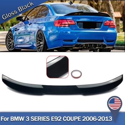 PSM Style HighKick Rear Trunk Spoiler For BMW E92 Coupe 328i 335i M3 Gloss Black Foto 1 de 4