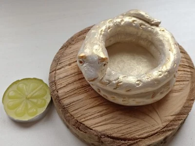 New Year's decor. Set. Snake-shaped candlestick, tea light, saw cut. Handmade - Image 1 of 4