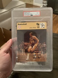 Autographed Jerry West Signed 1977 Sportscaster Card Lakers Logo PSA/DNA MINT 9 - Picture 1 of 4