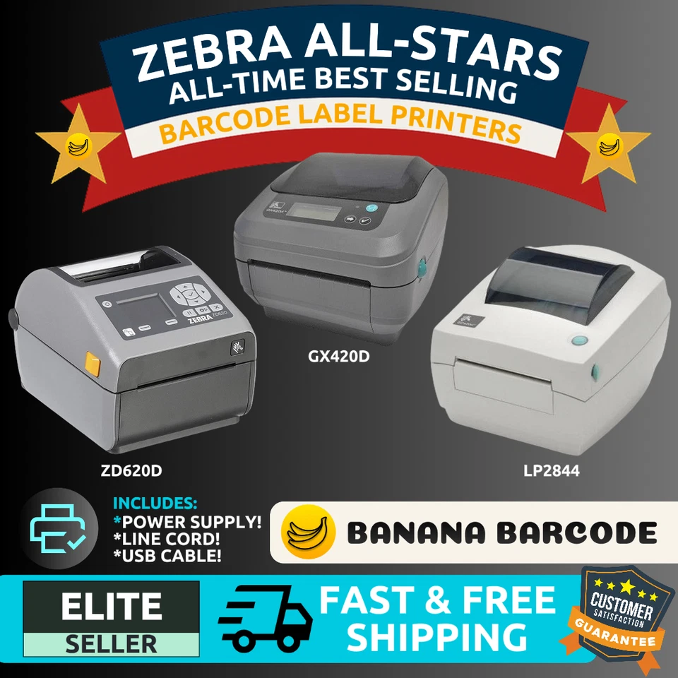 ✅Zebra ALL-STARS Best Seller Thermal Label Printers LP2844, GX420D, ZD620D!🔥⭐ - Image 1 of 1