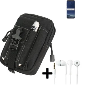 For Samsung Galaxy S8 Belt bag + EARPHONES big outdoor protection Holster case s - Picture 1 of 6