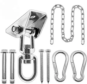 Hammock Hanging Kit with Swing Chain 1000lbs Capacity Hanging Hooks Heavy Dut... - Picture 1 of 7