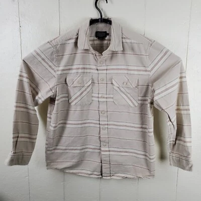 Pendleton Button Up Shirt Mens Extra Large Beige Stripe Collared Long Sleeve - Image 1 of 4