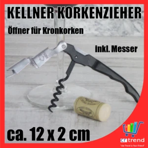 Kellnermesser Korkenzieher Kellnerbesteck Flaschenöffner Bottle Opener WOW - Bild 1 von 2