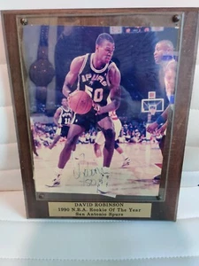 David Robinson San Antonio Spurs Autographed 1990 NBA 8 x 10 color Photo Rookie - Picture 1 of 5