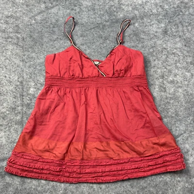 Старый темно-синий Майка женщин XL розовый Babydoll V шеи Y2K винтажный богемное хлопок шелковая смесь - Изображение 1 из 4