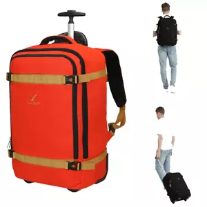 Hynes Eagle 42L Rolling Carry-on Backpack Flight Approved Luggage Travel Daypack - Picture 1 of 9