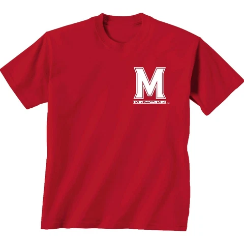 New World Graphics NCAA Maryland Terrapins Adult Initial Pattern Short Sleeve Cover