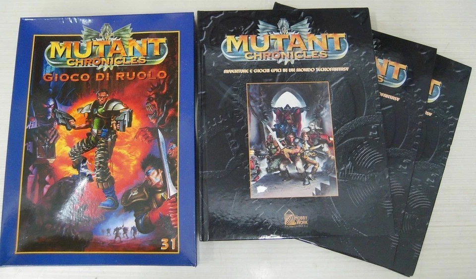 MUTANT CHRONICLES Avventure e giochi. Gioco di Ruolo in SCATOLA + 3 VOLUMI hobby - Immagine 1 di 1