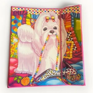 Cartella raccoglitore 3 anelli vintage Lisa Frank principessa perle maltesi cacciatore custode * - Foto 1 di 23