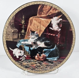 Firmado/fechado 1993 LE Henriette Ronner Feline Fancy #2 "Little Athletes" Nuevo en caja con certificado de autenticidad - Imagen 1 de 11