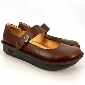 Scarpa comoda Alegria Paloma Mary Jane in pelle taglia 40EU/9 US marrone nocciola - Foto 1 di 10