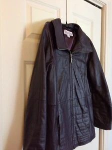 Bradley Bayou Women’s Plum Leather Jacket Size Large - Picture 1 of 6