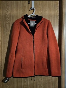 BENCH Coral Wool Blend Cardigan Jacket Full Zip Sherpa Lined Coat Womens Sz L - Picture 1 of 12