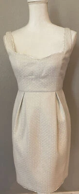 Cynthia Steffe Dress Women’s Size 2 Ivory Sleeveless Shimmer nwt - Image 1 of 4