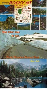 Parque Nacional de las Montañas Rocosas, Colorado - 3 postales sin publicar de 1964 - Imagen 1 de 2