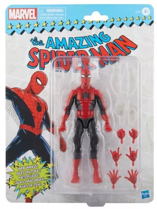 Figura de acción Marvel Legends The Amazing Spider-Man, Web Wings 2023, en mano Foto 1 de 1