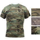 Mens Camo Tee Super Soft Vintage T-Shirt Army Camouflage Military Tactical Hunt