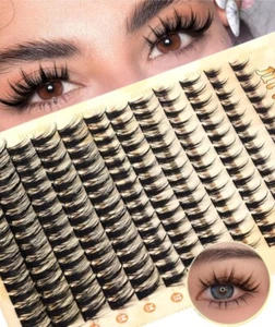 180 Pcs Natural Lash Cluster Eyelash Extensions C Curl Lashes Individual Cluster - Picture 1 of 9
