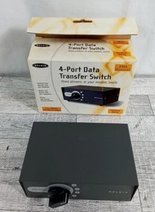 Belkin 4-Port Data Transfer Data Switch A/B/C/D DB25 1284 Parallel | Used - Picture 1 of 9