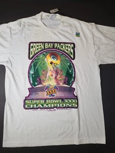 Green Bay Packers Super Bowl XXXI Champions 1997 Shirt Large NWT Vintage Rare #2 - Picture 1 of 9