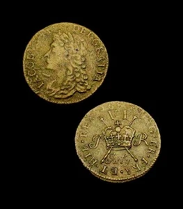 W732: July 1689 Irish James II Emergency Civil War Gun Money Sixpence.  S.6583B - Picture 1 of 1