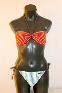 Marc O`Polo Bandeau Bikini Gr 40 gestreift mehrfarbig Strand Beach Pool - Bild 1 von 4