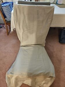 Cotton Duck Long Dining Room Chair Slipcover Gray - Sure Fit