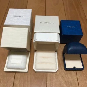 Mikimoto Ring Case Jewelry Case Accessory Case Empty Box Set of 3 Used - Picture 1 of 2