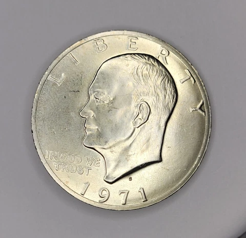 1971-S UNCIRCULATED 40% SILVER EISENHOWER "IKE" 1$ DOLLAR.  LOT#E17 Cover