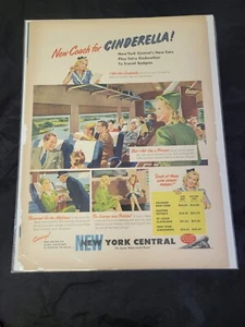 1940's NY New York Central New Coach for Cinderella WWII Original Print Ad - Picture 1 of 2