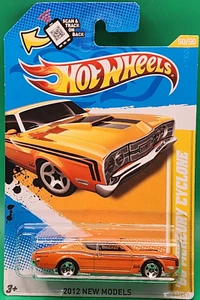 2012 Hot Wheels #50 New Models 50/50 '69 MERCURY CYCLONE Orange w/5 Spoke SR - Picture 1 of 2