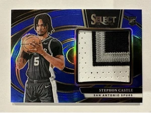 2024-25 PANINI SELECT STEPHON CASTLE ROOKIE JUMBO PATCH BLUE PRIZM 29/75 ROY HOT - Picture 1 of 3