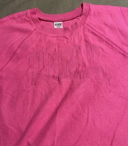 Vintage VICTORIA’S SECRET "PINK" SWEATSHIRT DAMEN M Medium HOT PINK Shirt L/S - Bild 1 von 4