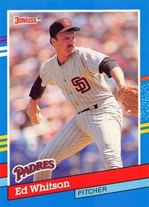 Ed Whitson 1991 Donruss 186a San Diego Padres BASEBALL Card - Picture 1 of 2