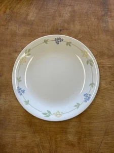 Corelle SECRET GARDEN Luncheon Plate 8 1/2" Blue Yellow Fowers 1 ea - Picture 1 of 3
