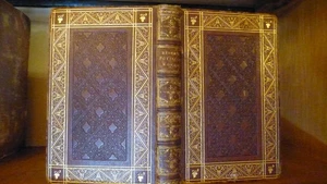 1850 POETRY OF REGINALD HEBER OF CALCUTTA IN FINE GILT MOROCCO LEATHER BINDING - Picture 1 of 8