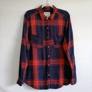 Mossimo Supply & Co. Womens Blue Boyfriend Fit Flannel Plaid Shirt Size XXL - Picture 1 of 7