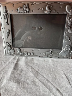 Malden Picture Frame Pewter Alphabet Toys Child Baby for 4" x 6" Photo With Box - Image 1 of 4