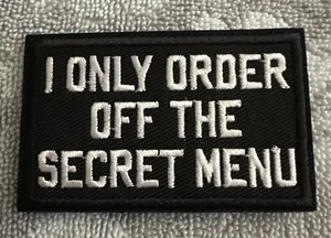 SECRET MENU American Hook & Loop Morale Patch - Picture 1 of 4