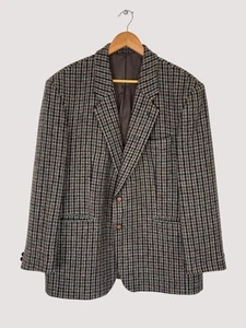Vintage Harris Tweed Jacket Men’s 2 Button Pure Wool Sports Hunting Blazer - M-L - Picture 1 of 13