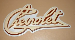 Chevrolet Early Script Logo (embossed metal) Rare Limited Edition #62 of 500 - Picture 1 of 7