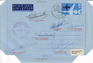 The 'Diables Rouges' FLOWN AIR LETTER: 1976 BoB 36th Ann SHS - Team Signed #5/57 - Picture 1 of 1