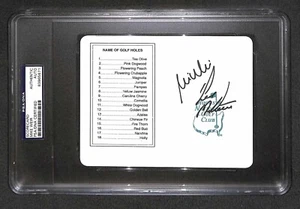 Mike Weir & Len Mattice 2003 Champ MASTERS Scorecard Autograph Signed PSA/DNA - Picture 1 of 3